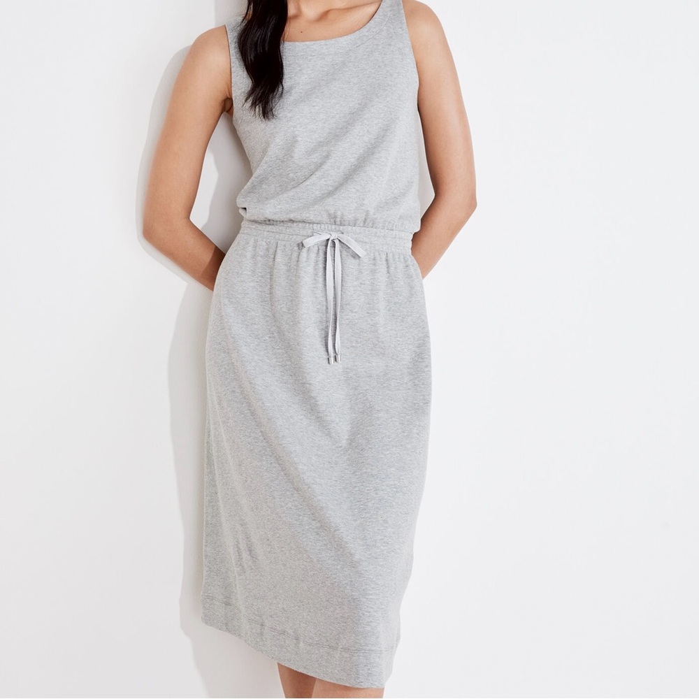Talbots Haven Well Within Grey Oraganic Cotton Interlock Dress Size M
